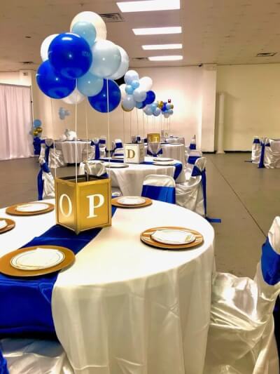 5 Pack Satin Chair Sashes 6"x106" Royal Blue - Reusable Chair Bows with Smooth Finish
