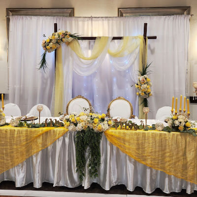 7.5 Foot Birch Wood Backdrop Stand - Natural Wood Wedding Arch For Photography & Events