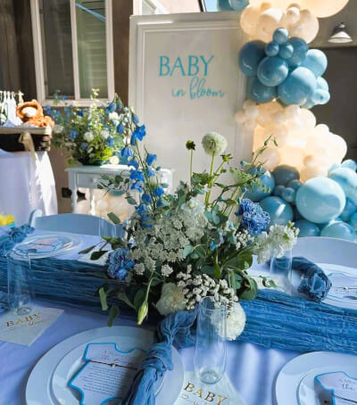 5 Pack Gauze Cheesecloth Napkins 24"x19" Dusty Blue - Reusable Boho Dinner Napkins